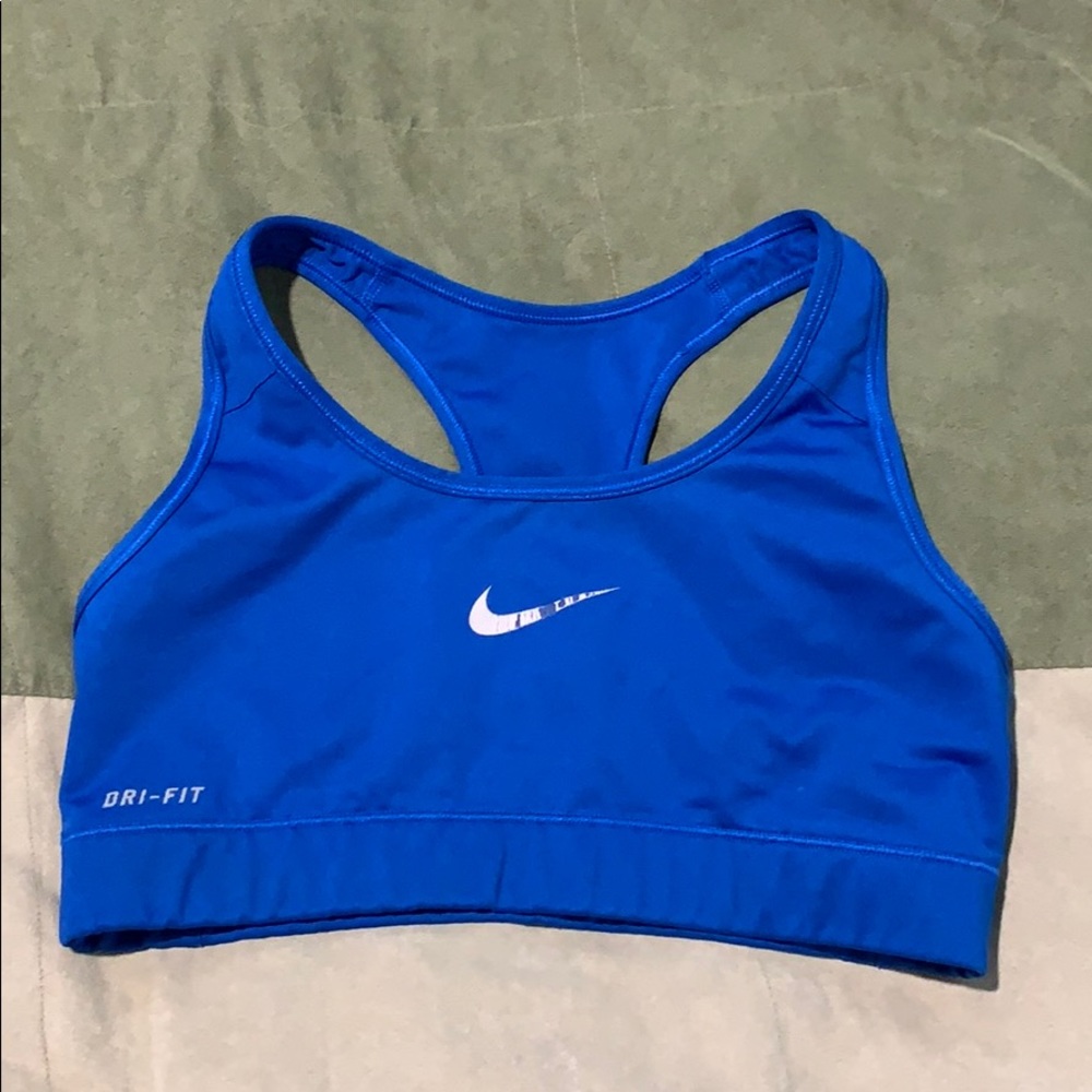 Nike Dri Fit Sports bra small blue
